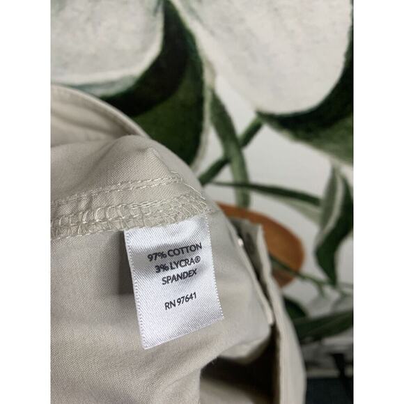 J Jill Size 6 Missy Live in Chino Pants Cotton Blend Khaki Beige - Picture 2 of 6